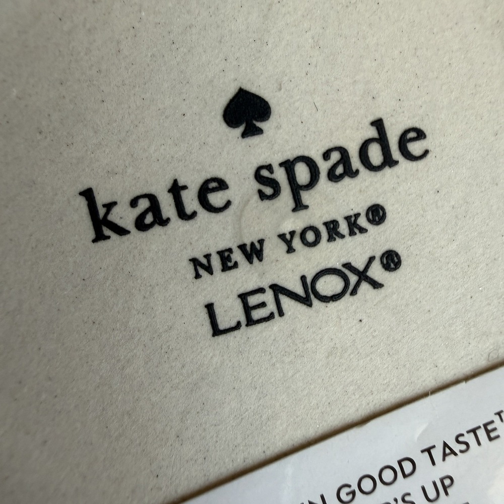 Kate Spade New York Lenox Open 24 Hours Ceramic Spoon Rest Aqua Teal White 5" - Picture 4 of 8